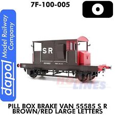 PILL BOX BRAKE VAN 55585 SR BROWN/RED LARGE LETTER 1:43 O gauge Dapol 7F-100-005