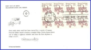 USA4 #2451 Pl #1 U/A Aristocrat FDC PNC4 Steam Carriage Trans - Bild 1 von 1