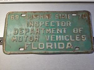 1969 1970 Florida License Plate ~ Rare ~ Plate is Bent (Lot 1385) - Picture 1 of 7