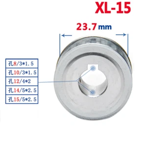 Diámetro de polea de engranaje de rueda síncrona plana XL-15T 4-15 mm para correa de distribución de 11 mm de ancho - Imagen 1 de 6