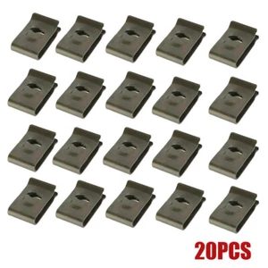 20x Metal U Type Clips Car Bumper Fender Panel Fastener Leaf Board Grommet Clips - Bild 1 von 12