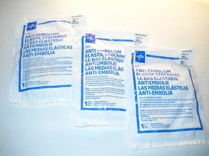 New Medline EMS Anti-Embolism Elastic Stockings KNEE HI, SMALL REGULAR, 3 pairs. - Picture 1 of 5