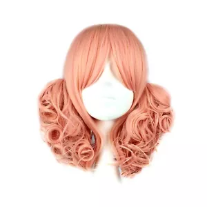 Peluca corta de moda con cosplay pelucas de fiesta pelo sintético completo 35 cm/13,8" rosa - Imagen 1 de 8