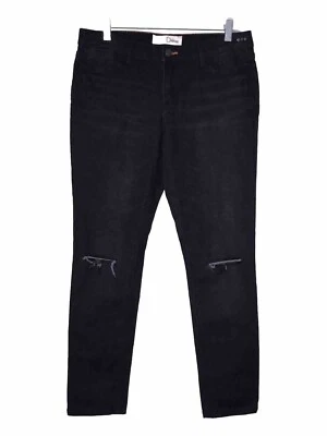 Pantalones de mezclilla ajustados Dittos para mujer negros lavado carbón desgastados elásticos talla 30 Foto 1 de 4