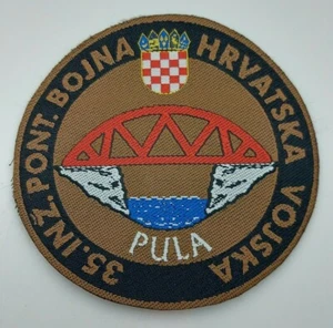 Croatian Army HV, 35th ENGINEERING PONTONIER BATTALION PULA vintage patch ! - Picture 1 of 2