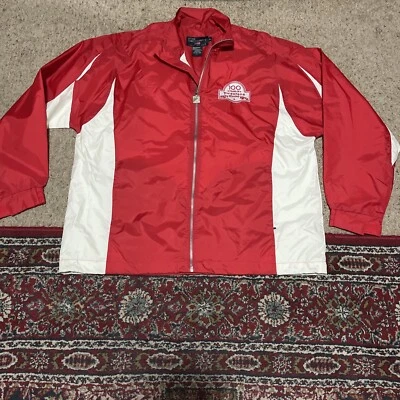 Firestone Racing Windbreaker Jacket Sz L Red 1/4 Zip Pullover - Image 1 of 4