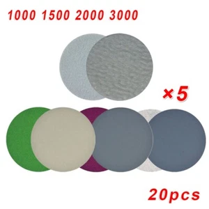 Pack of 20 5 inch Sanding Discs for WetDry Sanding 1000 1500 2000 3000 Grit - Picture 1 of 9