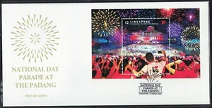 SINGAPORE 2023 NATIONAL DAY PARADE AT THE PADANG FIRST DAY COVER SOUVENIR SHEET - Picture 1 of 3