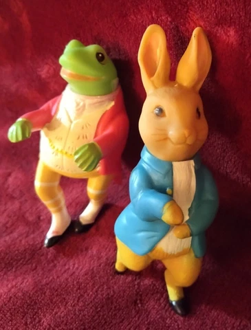Vintage 1976 Eden Toys Beatrix Potter Lot Peter Rabbit and Mr.Jeremy Fisher Cover