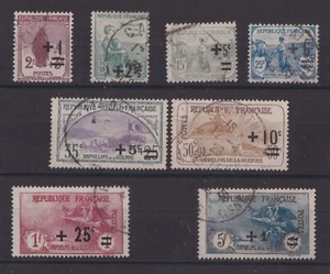 FRANCE SERIE COMPLETE DE 8 TIMBRES ORPHELINS DE GUERRE OBLIT N° 162 à 169 C:260€ - Foto 1 di 1