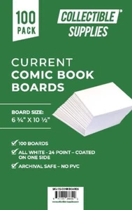Current Comic Book Backing Boards 6 3/4" x 10 1/2" (100 pack) - Picture 1 of 10