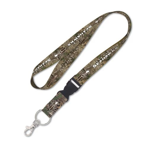 Seattle Seahawks Lanyard Keychain ID Holder RealTree - Image 1 of 1