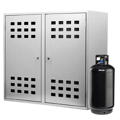 ALLINOX Armadietto 2 Bombole Gas Da esterno Portabombola Acciaio Zincato Bombola - Immagine 1 di 4