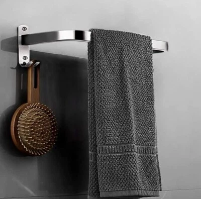 DDS-DUDES Bathroom Towel Bar, Towel Rail, Stainless Steel Towel Holder (Single Bar 16")