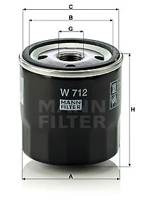 FILTRO HOMBRE W 712 FILTRO, VENTILACIÓN CÁRTER AUSTIN BEDFORD FORD A Foto 1 de 2