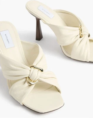 WITCHERY Aspen Antique White Kid Leather Mules 40 - Image 1 of 4