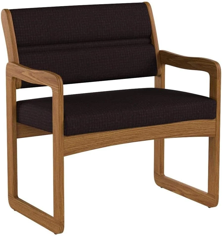 Wooden Mallet Valley Bariatric Guest, Sled Base Chair, Medium Oak - Image 1 of 3