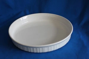 VINTAGE CORING WARE BLU FRANCESE BIANCO 10 POLLICI PADELLA QUICHE - Foto 1 di 5