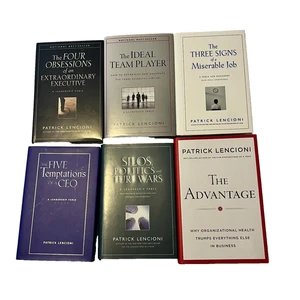 Lot of 6 Patrick Lencioni Leadership Tales HC Books Advantages Silos Temptations - Bild 1 von 2