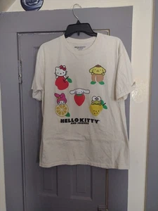 Maglietta Hello Kitty & Friends Frutta Grafica Giallo/Beige Taglia Large - Foto 1 di 4