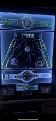 Gypsy King Tyson Fury Signed Display Shorts Belts Led Lights Remote Control Rare - Image 1 of 4