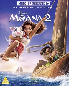 Disney's Moana 2 (4K UHD Blu-ray) Auli'I Cravalho Dwayne Johnson Hualalai Chung - Foto 1 di 5
