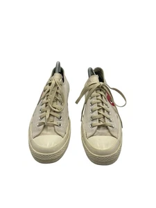 Converse x Play Comme Des Garcons Sneakers Unisex Cream Heart Shoes Size 9UK - Picture 1 of 11