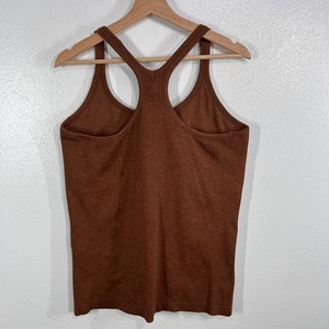 Lululemon Ebb to Street Ribbed Tank Top Size 14 Copper Brown Built-In Bra - Picture 1 of 7