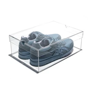 NEU! OnDisplay LUXUS KLAR ACRYL SCHUHKARTON - DESIGNER LUCITE SCHUHAUFBEWAHRUNGSBOX - Bild 1 von 3
