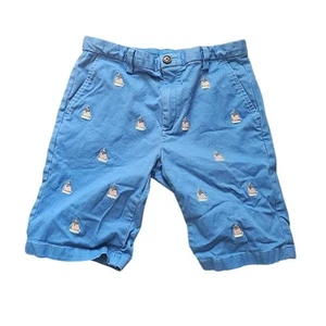 Vineyard Vines Flag Sailboat ADJUSTABLE Breaker Short blue summer kids size 14 - Picture 1 of 5