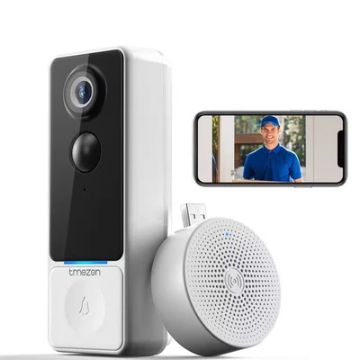TMEZON HD WLAN Türklingel Kamera Nachtsicht Video Funkklingel Funk Ring Doorbell