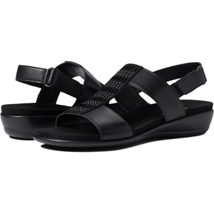 Easy Spirit Women Black Hazel Open Toe Slingback Casual Sandals Size 10 Narrow - Picture 1 of 6