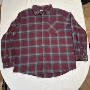 Megellan Classic Fit Size 2XL 100% Cotton Multicolor Plaid Flannel Long Sleeve - Picture 1 of 7