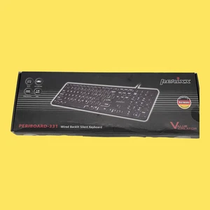 Perixx PERIBOARD-331 Kabelgebundene Tastatur – QWERTZ, Weißes Backlight, Leise - Bild 1 von 5