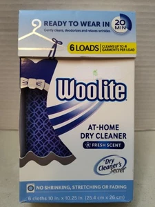 Woolite At Home Dry Cleaner 20 min 6 Cloths Fresh Scent 2016 Discontinued - Picture 1 of 6