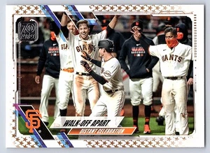 2021 Topps Factory Set Gold Stars # 258 - Walk-Off Apart - San Francisco Giants - Bild 1 von 2