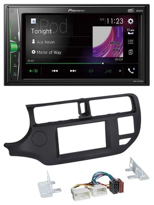 Pioneer 2DIN MP3 DAB USB Bluetooth Autoradio für Kia Rio 11-14 UB schwarz - Bild 1 von 4