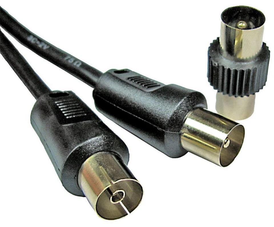 RARAION - TV Aerial Coaxial Lead, Male to Female, Black, 10m - Image 1 of 1