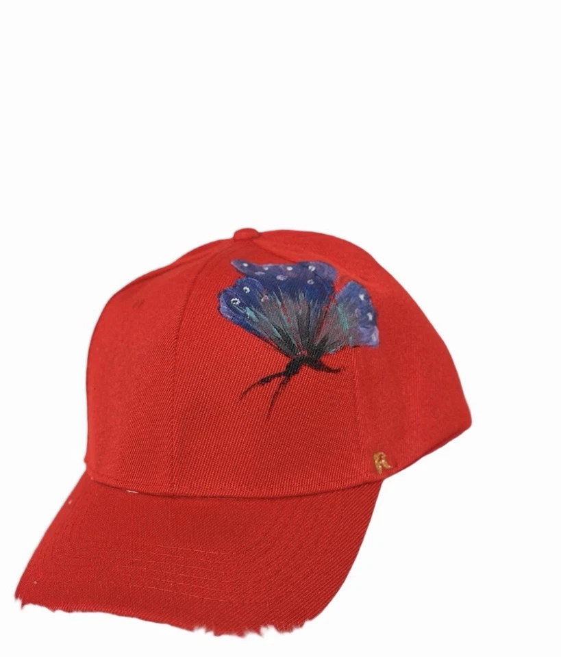 Sombrero pintado a mano en el sol regalo para unisex pintado por artista Foto 1 de 4