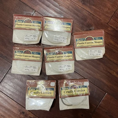 Círculos de lona de plástico Darice 1988 vintage suministros artesanales de costura Foto 1 de 4