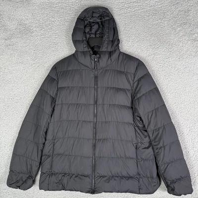 Chaqueta de plumón Uniqlo ultra ligera para mujer XL negra acolchada con capucha aislada Foto 1 de 4