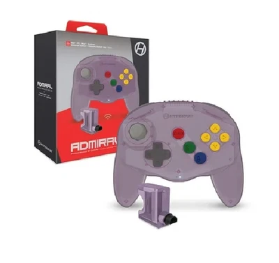 Hyperkin Admiral Premium BT Wireless Controller for N64 Nintendo 64 - Purple - Image 1 of 3