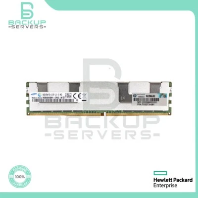 726724-B21 HP 64GB 2133MHz PC4-17000 CL15 288-Pin 4Rx4 ECC Memory 752373-091 - Image 1 of 3