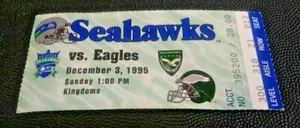 1995 Seahawks vs Eagles football ticket stub Dec 3 Kingdome Hawks win 26-14 - Picture 1 of 2