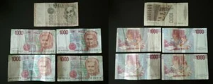 lotto 5 banconote italiane da Lire 1.000 circolate in buone condizioni - Foto 1 di 1