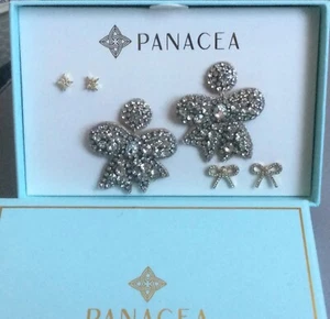 JUEGO DE 3 PARES BRILLANTES NORDSTROMS PANACEA EN CAJA DE REGALO CON ETIQUETAS REG $50 - Imagen 1 de 5