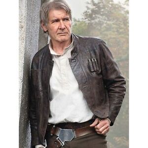 Harrison Ford Han Solo Star Wars the Force Awakens Leather Jacket - BNWT