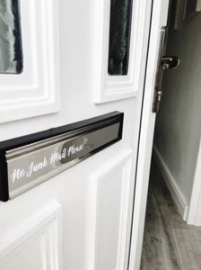 Custom Made Front Door Letterbox Label Letter Box Vinyl Sticker - Picture 1 of 3