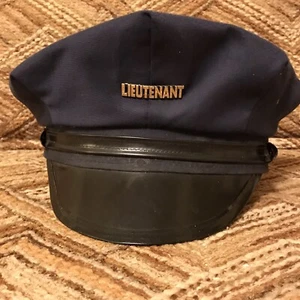 vintage Lieutenant Police Uniform Dress Cap Security Guard Hat for Halloween - Picture 1 of 5