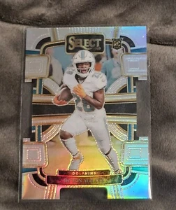 2023 Panini Select De'Von Achane Silver Prizm Concourse Die Cut Rookie #63 Miami - Picture 1 of 2